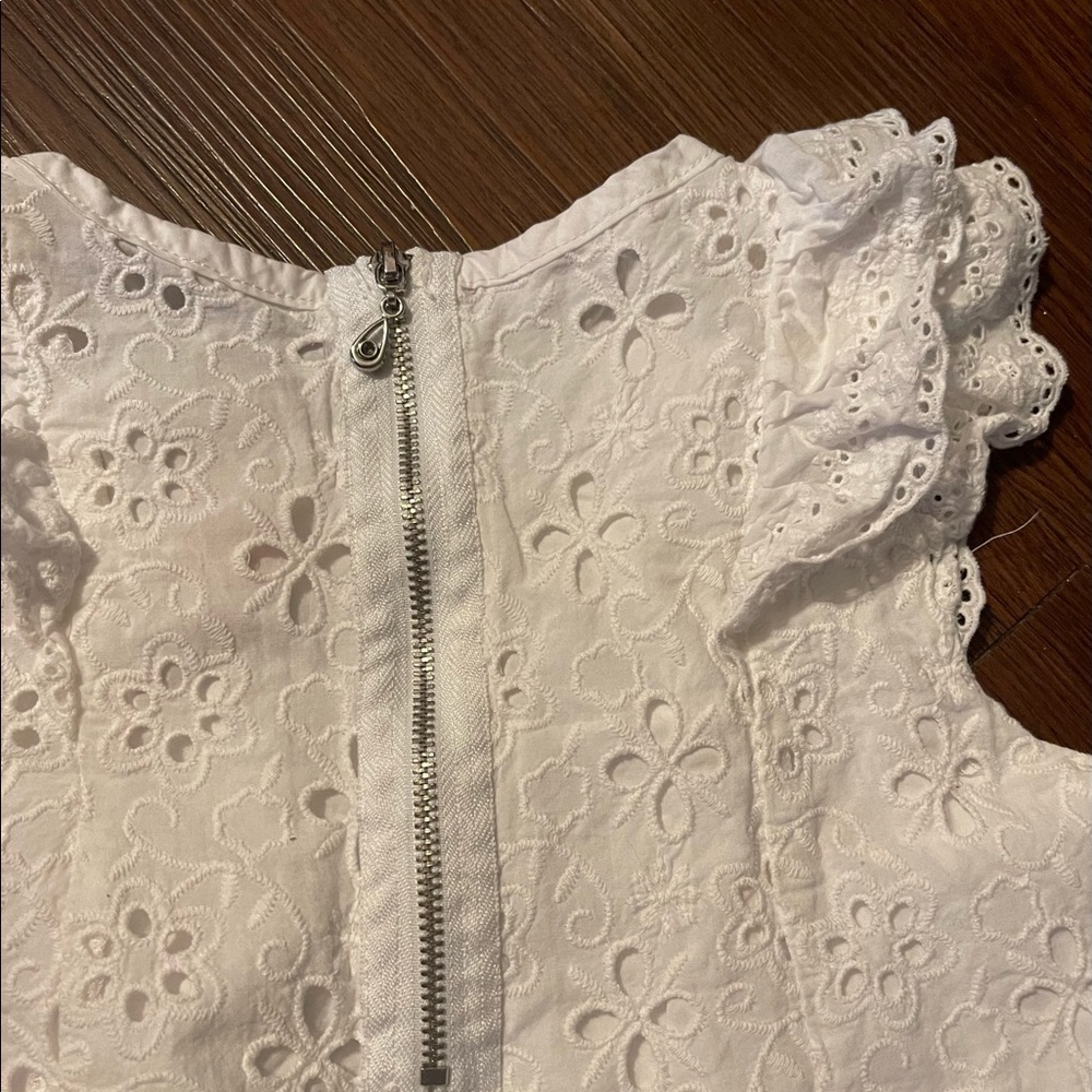 MAX Studio white cotton embroidery dress SZ 6-7